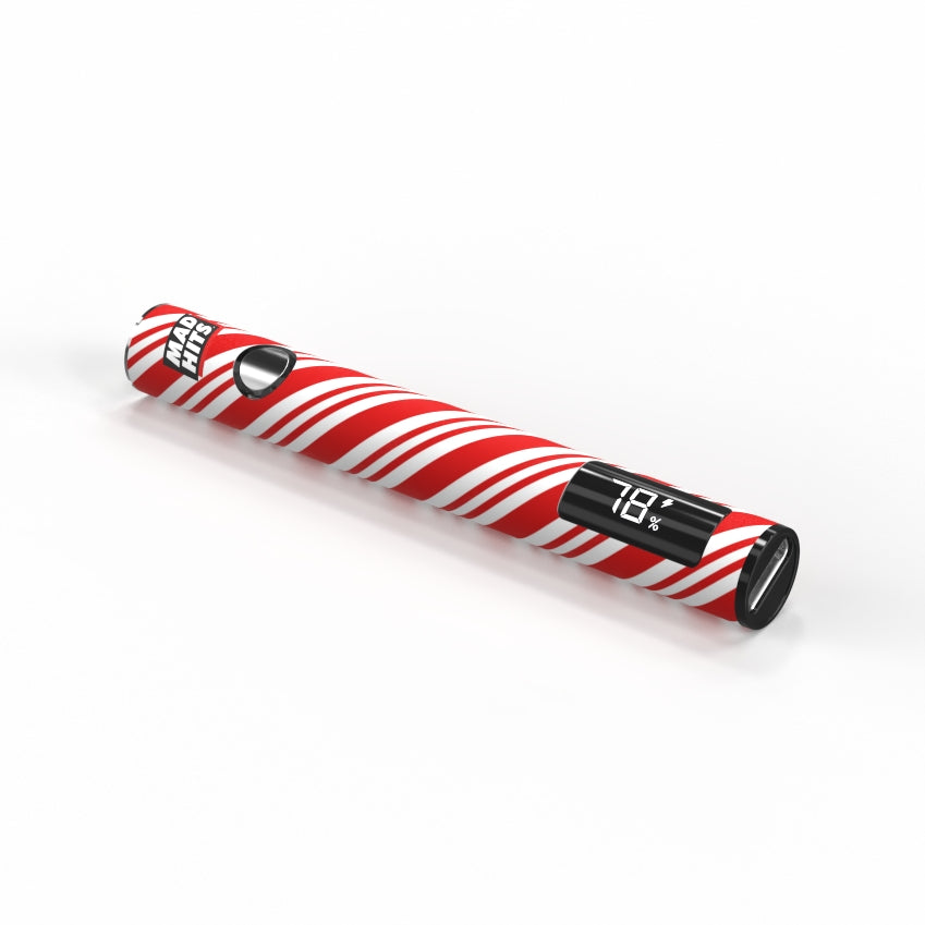 Mad Hits™ Slapz 2.0 – Christmas Candy Cane – Red Vape Battery (Single Unit) image 0